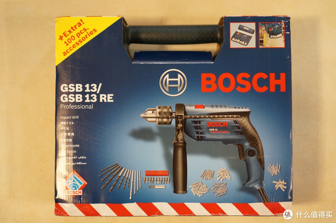 BOSCH 博世 GSB13RE set 13毫米冲击钻套装 开箱