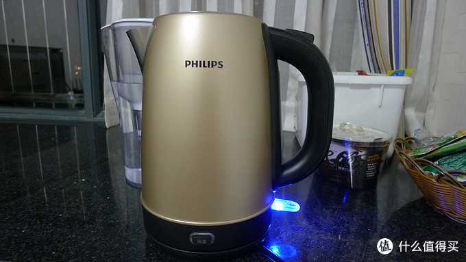 高颜值热水壶晒单——PHILIPS 飞利浦 304不锈钢1.7升电水壶HD9330/50（土豪金版）