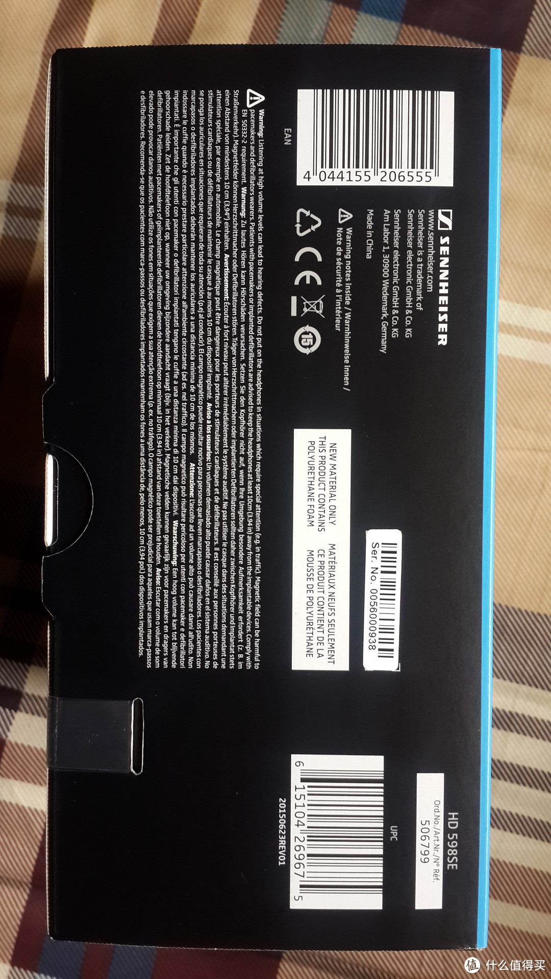 亚马逊秒杀价购入：Sennheiser 森海塞尔 HD 598SE Amazon特别版 开箱