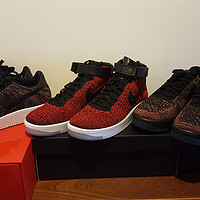 #本站首晒# Nike 耐克 Air Force 1 Flyknit Mid&Low 运动鞋 开箱