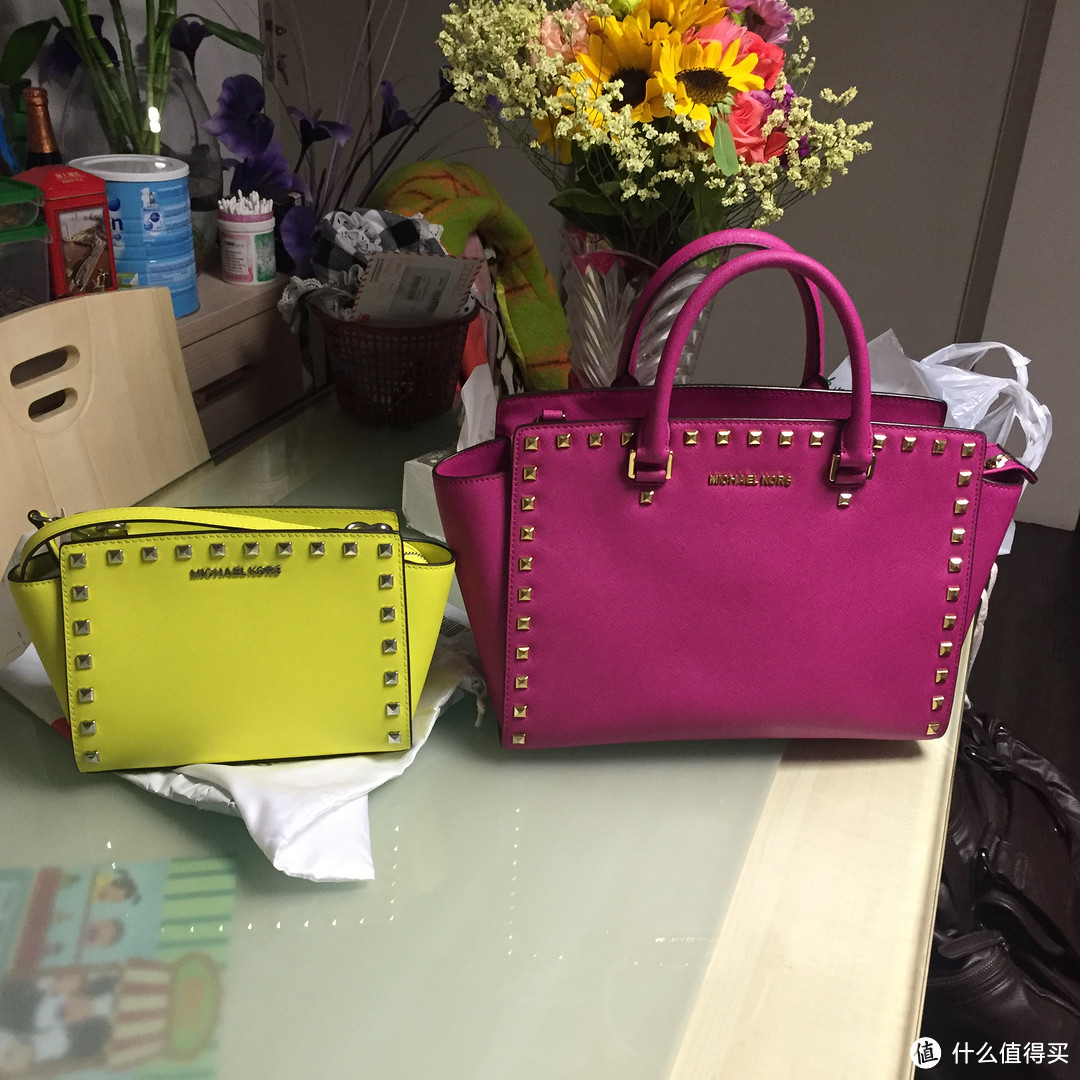 MICHAEL KORS Selma Medium Stud 铆钉款手提包小晒