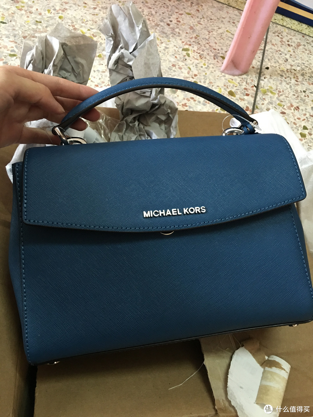 梅西百货第一单：MICHAEL Michael Kors Ava Small Top Handle Satchel 女士单肩包