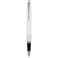Pilot MR Animal 系列钢笔，雾光白色带白虎纹理，细笔尖，黑色墨水 (91141)