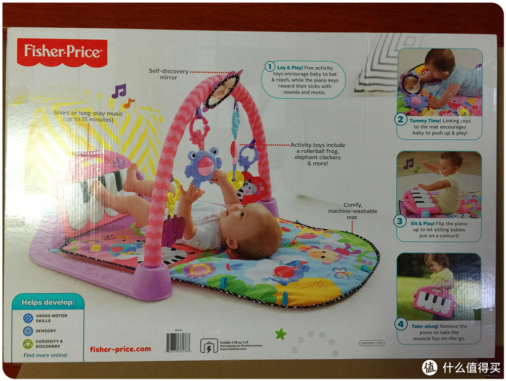 给我的踢踏小公主:Fisher Price 费雪 BMH48 欢乐成长之脚踏钢琴健身器粉色版