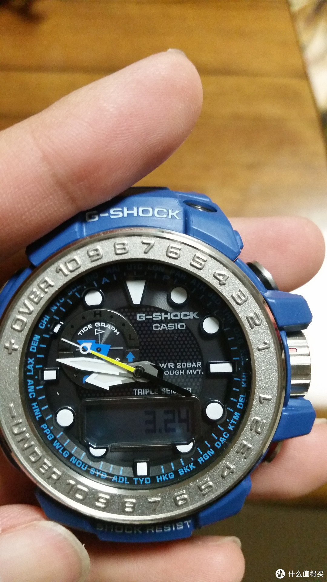 CASIO 卡西欧 Gulfmaster 航海电波表GWN-1000 2A 开箱晒单