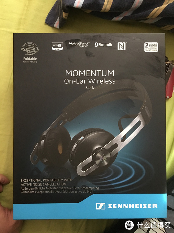 便于携带、主动降噪——森海塞尔 MOMENTUM On-Ear Wireless 小馒头 开箱