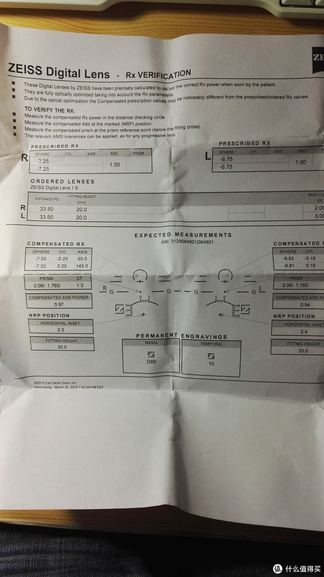 蔡司再升级：蔡司数码防蓝光+夏蒙ZT19801