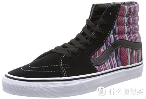 #本站首晒# 允许一部分人在夏天先花哨起来：Vans SK8-Hi GuateWeave Black/Multi 帆布鞋 开箱