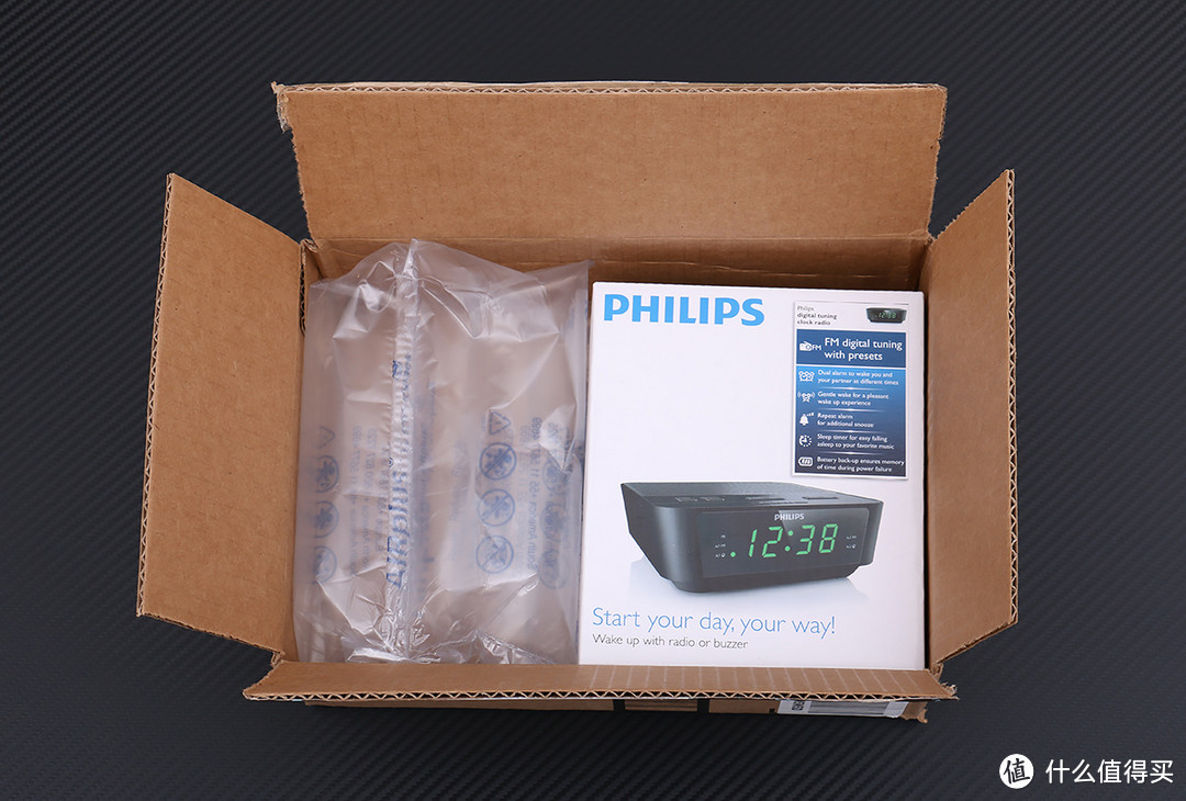 剁手跟着张大妈，亚马逊海外购 PHILIPS 飞利浦 AJ3116M/37 收音机电子闹钟到手简测