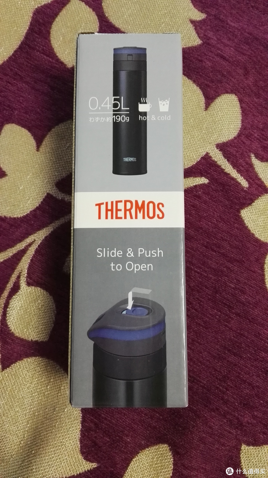 一轻遮百丑——THERMOS 膳魔师 JNS-450 BK 便携式保温杯 450ml 深蓝色