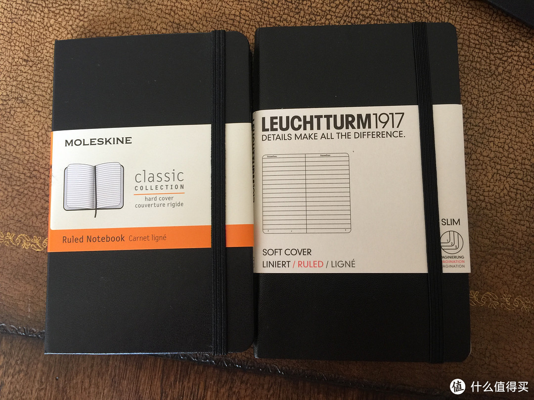 Moleskine 与 leuchtturm 口袋型笔记本对比