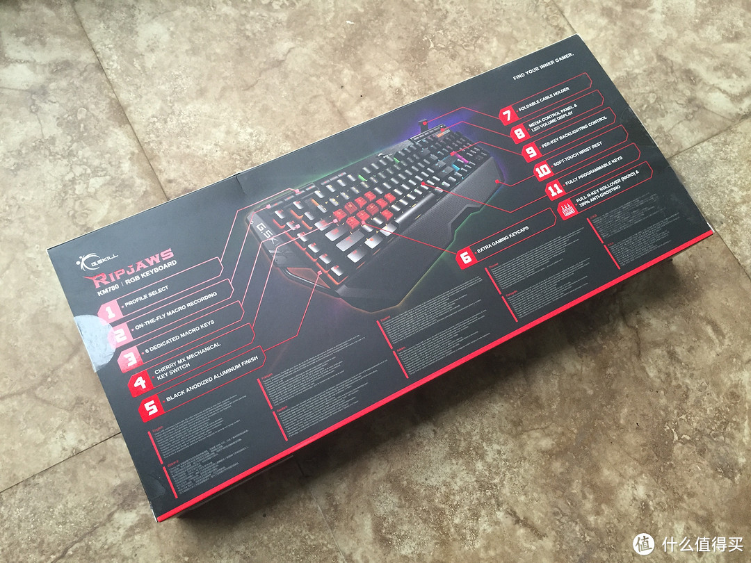 为游戏而生-芝奇G.SKILL KM780 RGB红轴机械式键盘
