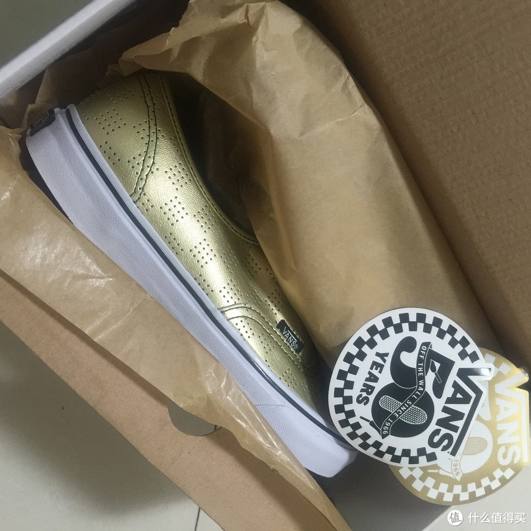 Vans 50 周年限量款 范斯休闲鞋 黑金纪念系列之小骚金(附真人兽)