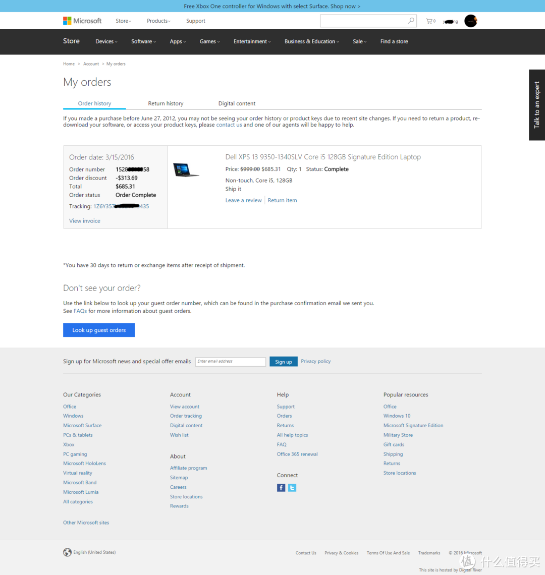 微软美国官方商城入手 DELL 戴尔 NEW XPS 13 13.3英寸笔记本电脑 附购买经验分享
