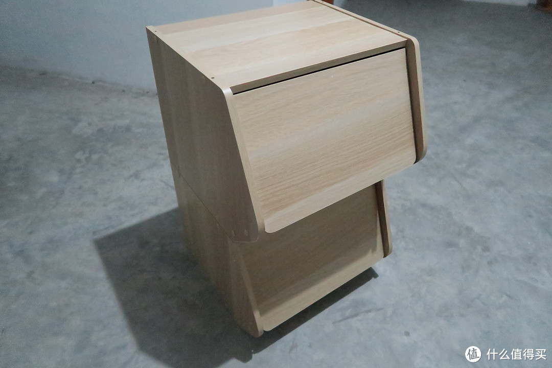 简易家具晒单：IRIS 爱丽思 STB-400D 带盖环保木质收纳柜