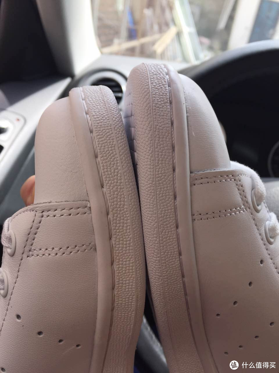 懒癌患者的第一篇晒单：Adidas 阿迪达斯 stan smith 绿尾成人款与大童款粗狂对比