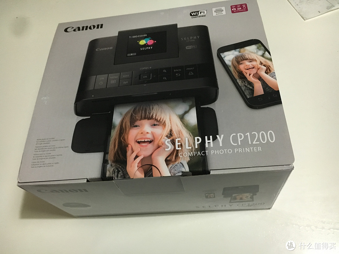 亲子手帐贴贴贴：Canon 佳能 SELPHY CP1200 照片打印机（黑色）