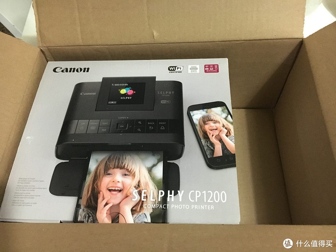 亲子手帐贴贴贴：Canon 佳能 SELPHY CP1200 照片打印机（黑色）