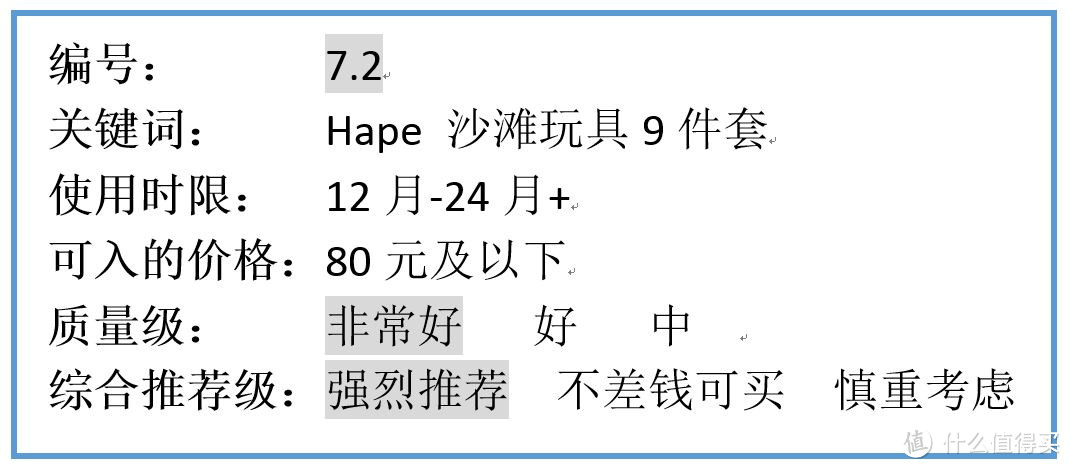 包括使用时限、可入价格和质量级