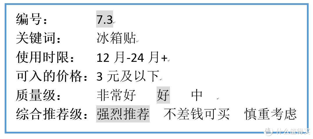 包括使用时限、可入价格和质量级