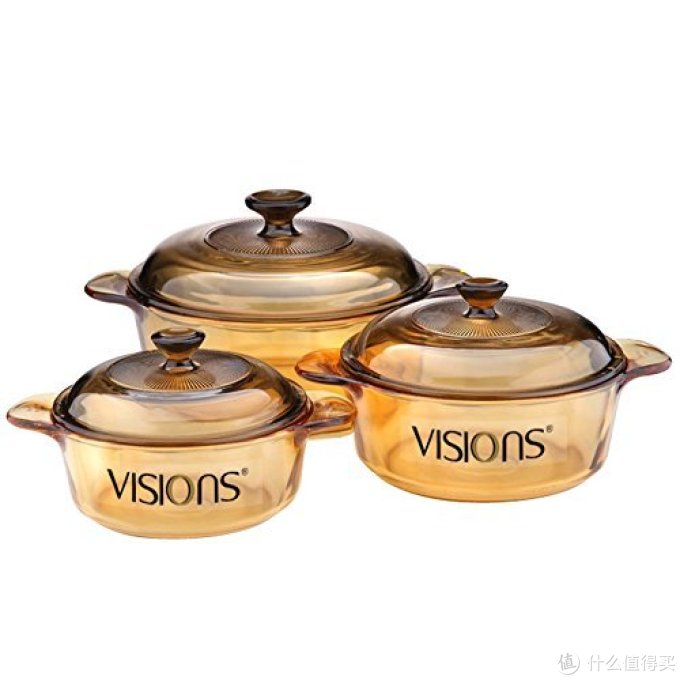 高颜值的锅具——VISIONS 康宁 晶彩透明锅三件套,顺便聊聊家里的锅具