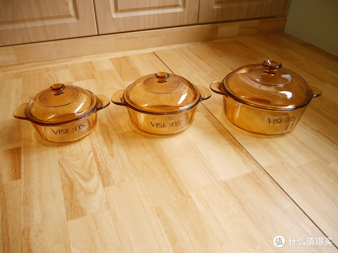 高颜值的锅具——VISIONS 康宁 晶彩透明锅三件套，顺便聊聊家里的锅具