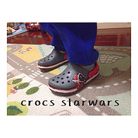 给儿子买的第N双鞋 篇六：#本站首晒#crocs 卡骆驰 starwars kylo ren 儿童夜光洞洞鞋