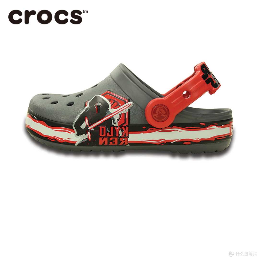 #本站首晒#crocs 卡骆驰 starwars kylo ren 儿童夜光洞洞鞋