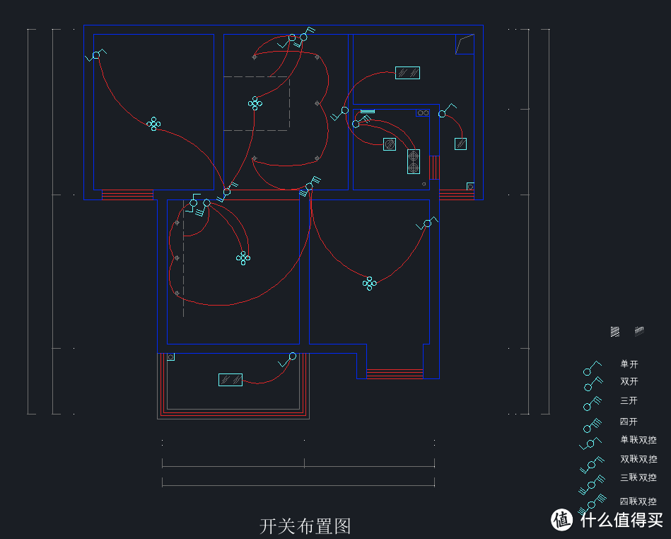 开关布置图怎么画图片