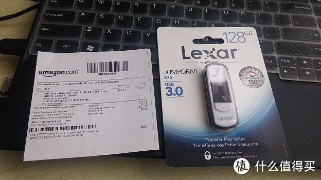 美亚直邮开箱：Lexar 雷克沙 128g U盘