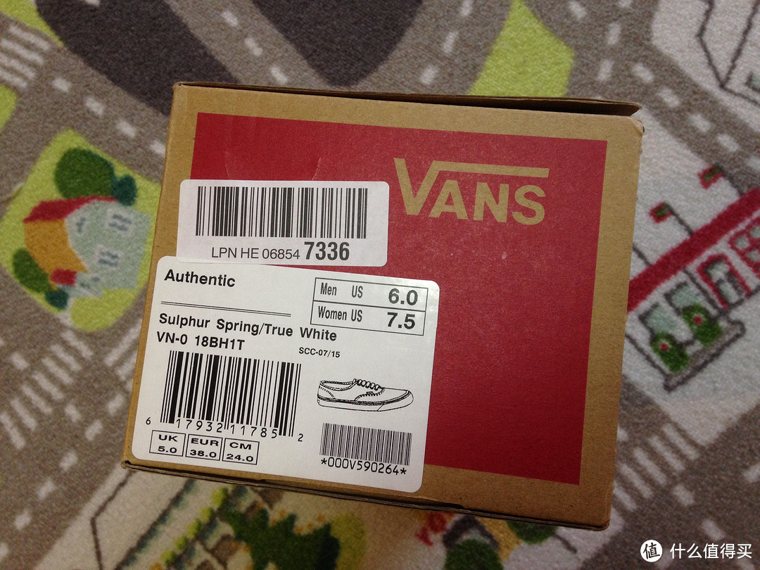 #本站首晒# Vans Authentic 小清新荧光黄配色帆布鞋