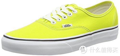 #本站首晒# Vans Authentic 小清新荧光黄配色帆布鞋