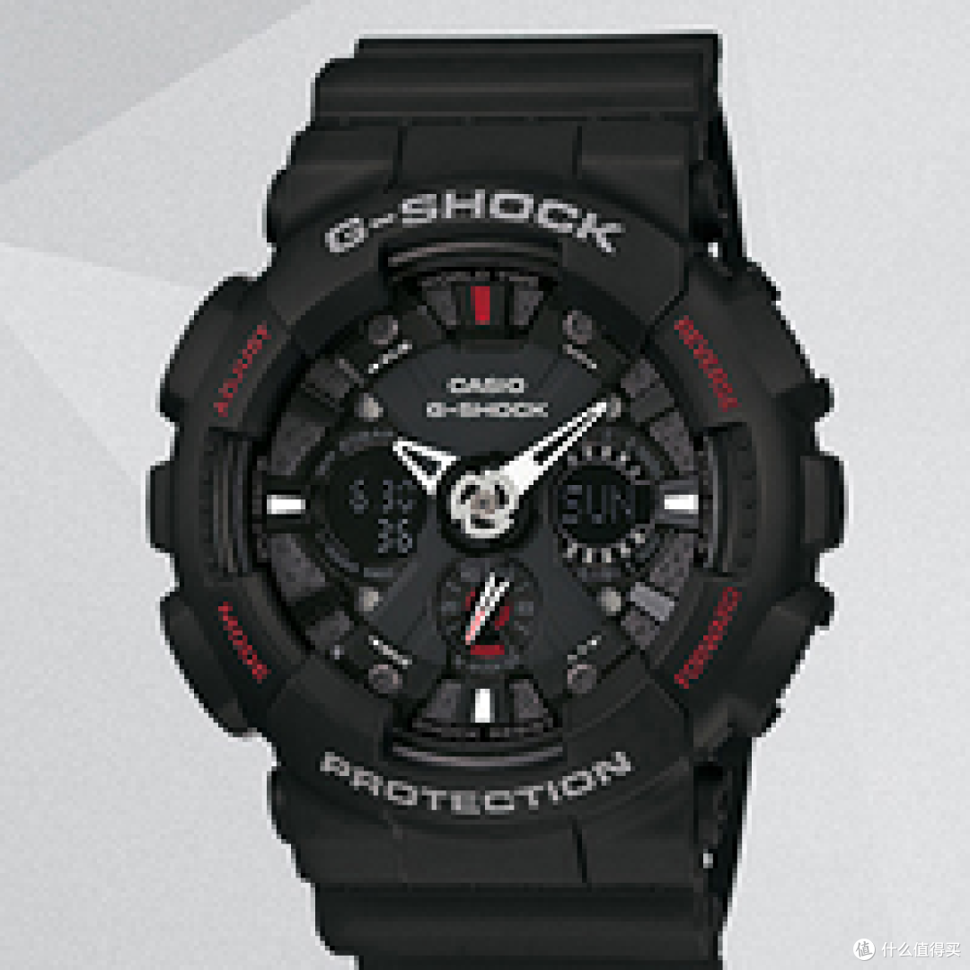 CASIO 卡西欧 G-SHOCK系列 GA-120-1A 男士双显运动手表 开箱