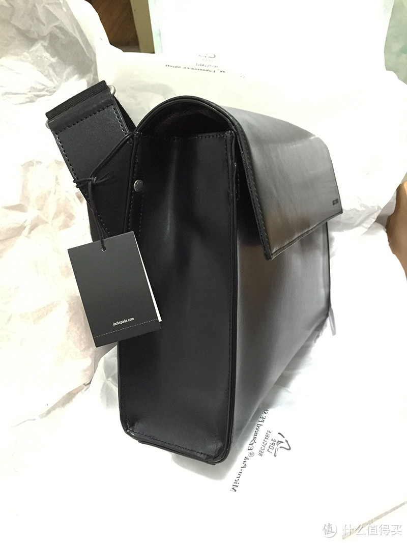 低调轻奢：Jack Spade Atlas Case男士牛皮单肩包