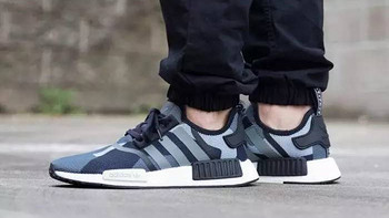 NMD系列不同配色首晒 篇二：#本站首晒# Adidas 阿迪达斯 NMD 灰黑迷彩拼色以及大莆田产FAKE洛杉矶配色对比！ 