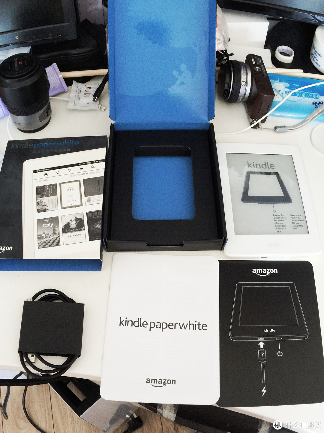 白上加白 白色款amazon 亚马逊kindle Paperwhite3 电子阅读器开箱 电子书阅读器 什么值得买