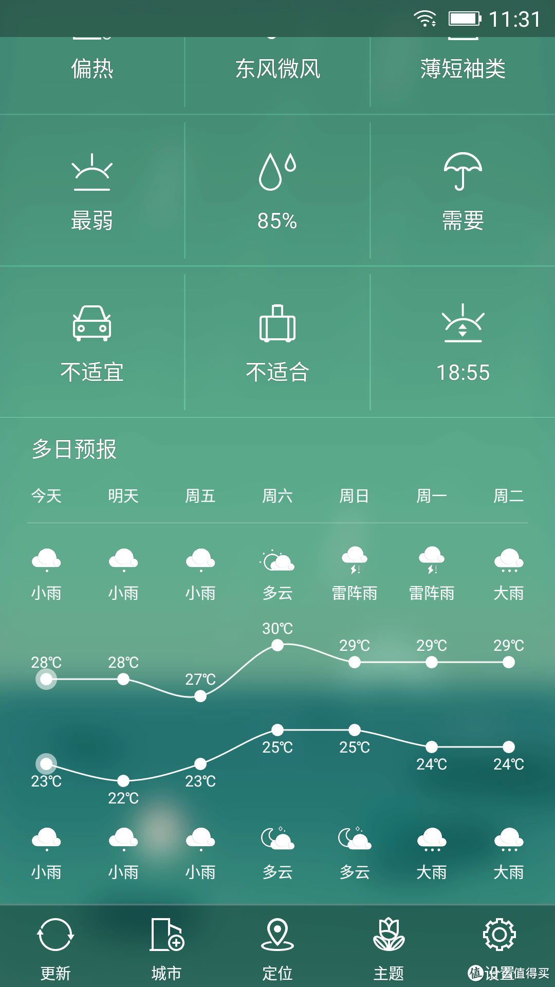 金立S8手机天气