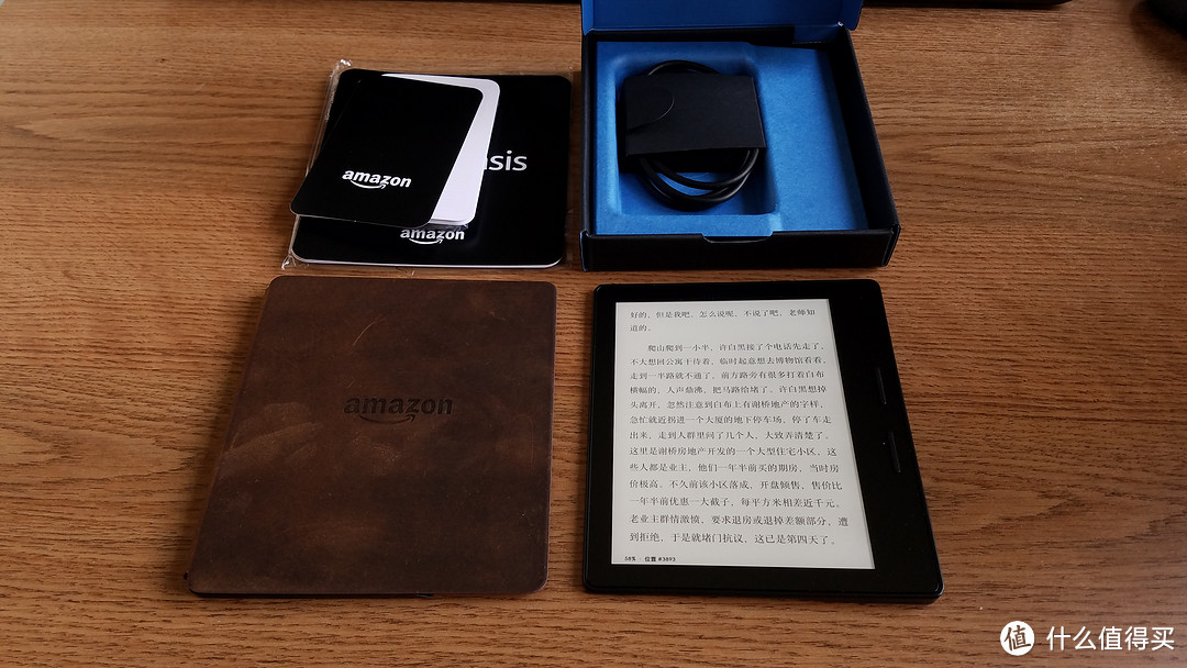 Kindle Oasis 电子阅读器 开箱兼与Voyage, PaperWhite3简单对比