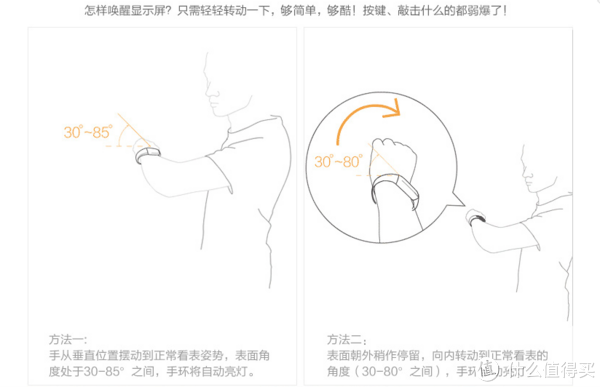 乐心 mambo 智能运动手环唤醒显示屏方法宣传图