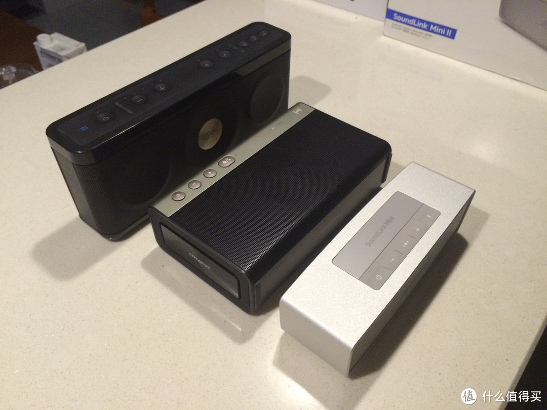 TDK A34、CREATIVE 创新 声霸锣2、BOSE SOUNDLINK MINI 2 蓝牙音箱 不完全使用对比