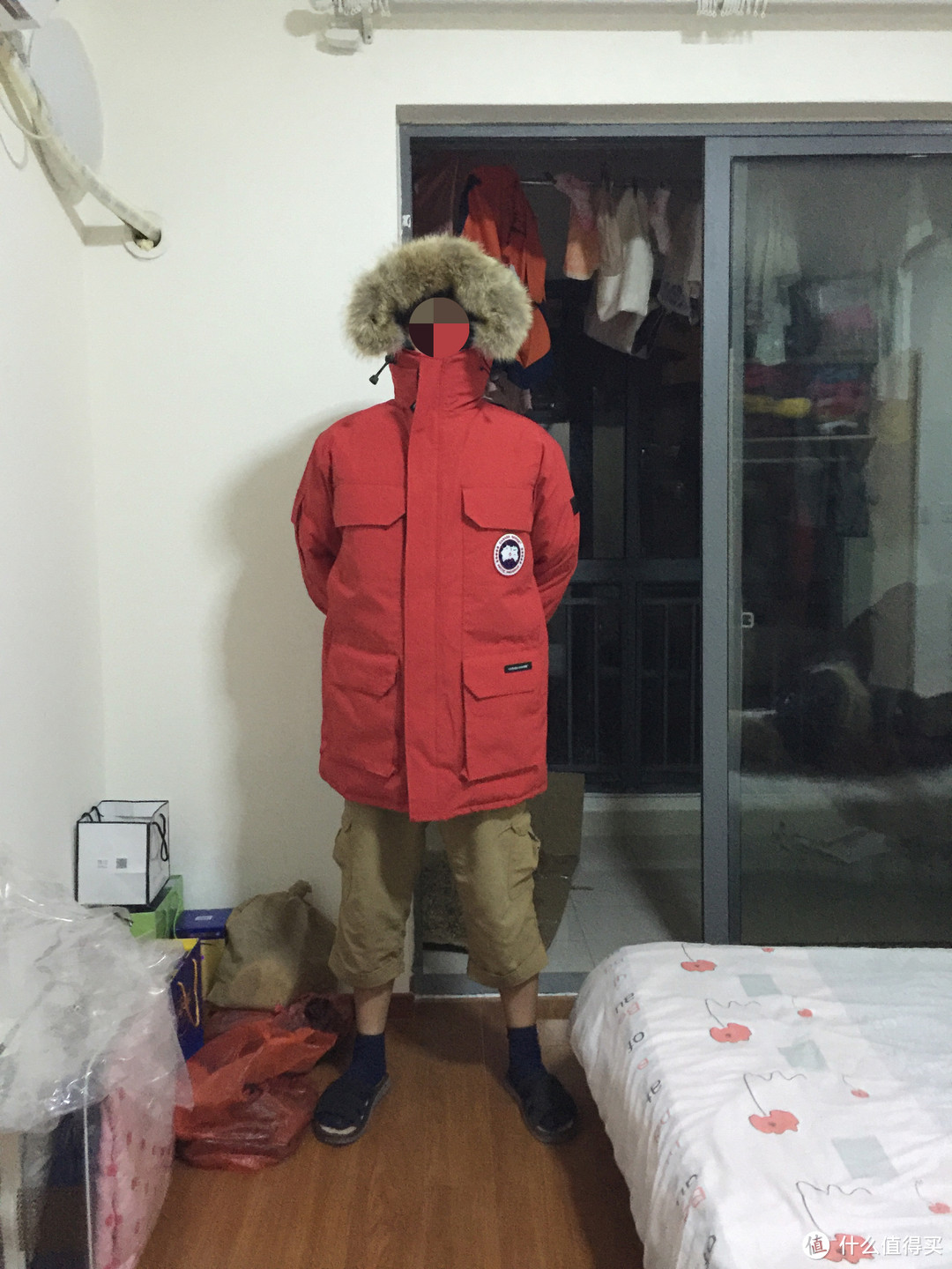 到货晒一晒：Canada goose 加拿大鹅 经典款 Expedition parka 大红色 M