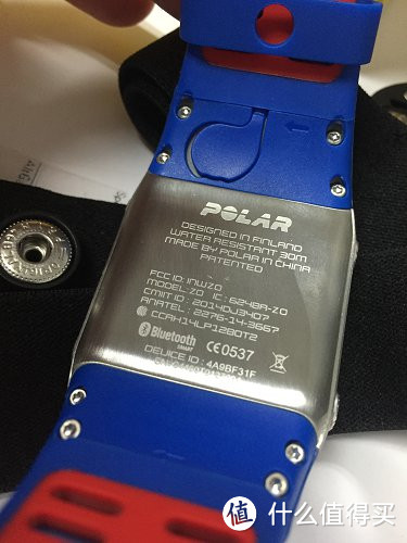 POLAR 博能 v800 智能心率表反面实拍图