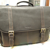 海淘开箱 Samsonite 新秀丽 Colombian Leather Flapover 男款公文包