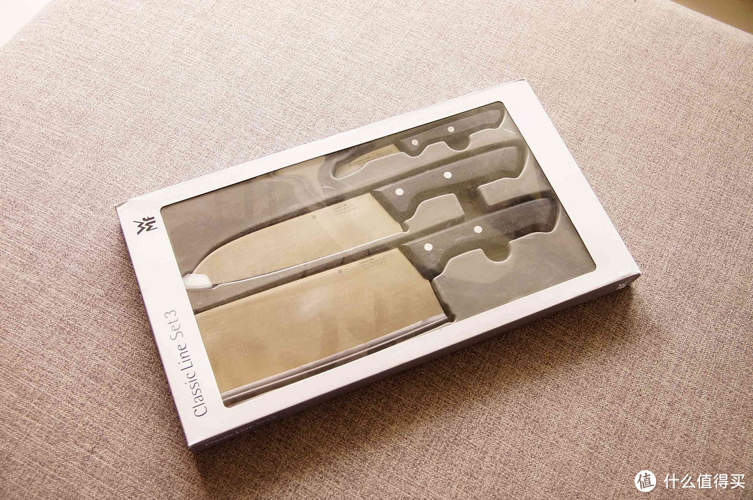 #本站首晒#WMF Classic Line系列厨房刀具三件套 开箱&简单使用