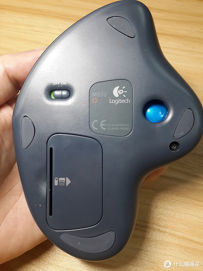 鼠标手克星办公室神器—logitech 罗技 m570 无线轨迹球 鼠标