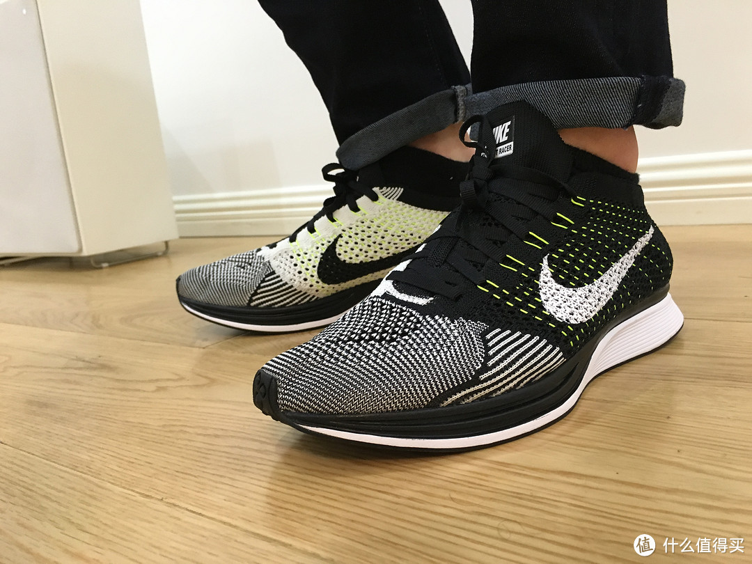 #本站首晒# 骚气马鞋：NIKE 耐克 FLYKNIT RACER 跑步鞋