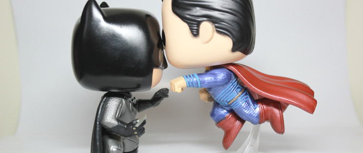 就爱方头方脑的funko 篇二 电镀版蝙蝠侠vs超人 欧美动漫周边 什么值得买