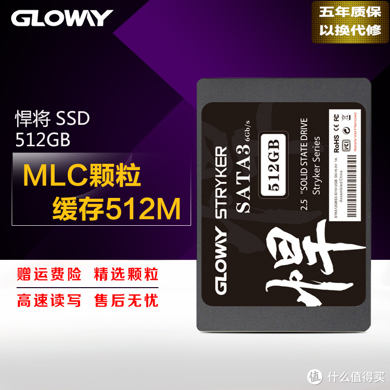 Gloway 光威 悍将 512G SSD固态硬盘 开箱