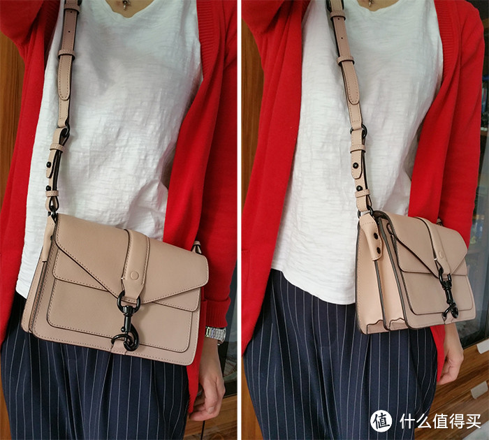 REBECCAMINKOFF Hudson Moto Mini 女士真皮斜挎包 拿铁色 晒单