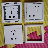 ABB 德逸系列 AE225 五孔带开关插座 雅白使用总结(暗盒|材料|效果|标志)